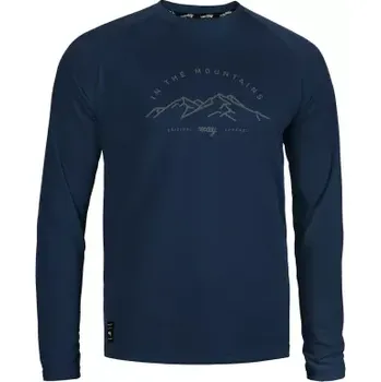 cyklistický dres Rocday pánský dres s dlouhým rukávem Mount, Navy - XL