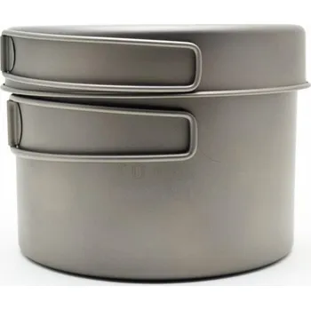 Jednorázové nádobí TOAKS Ultralehký titanový hrnec 1300 ml s pánvičkou 7418