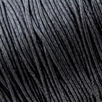 Bavlněná šňůrka 1 mm černá - 5 m