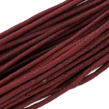 Bavlněná šňůrka 2mm bordó - 5 m