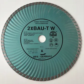 Řezný kotouč DIAMANTOVÝ KOTOUČ TURBO PRO BETONU GRANITU MRAMOROVÉ KOSTKY 230 mm TEDIAM