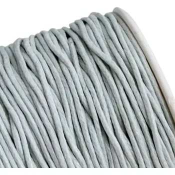 Bavlněná šňůrka 1 mm světle šedá - 1 m