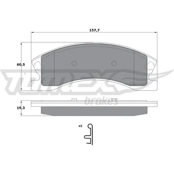 Brzdová destička Sada brzdových destiček, kotoučová brzda TOMEX Brakes 14-91