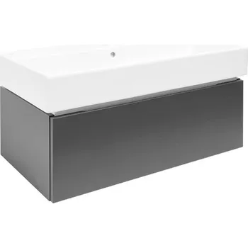 Koupelnový nábytek Koupelnová skříňka s umyvadlem SAT Feel 100x30x46 cm antracit mat SATFEEL100ANTU2