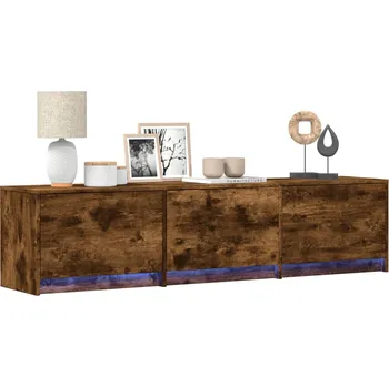 Televizní stolek TV skříňka s LED dub sonoma 97 x 34 x 40 cm kompozitní dřevo