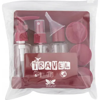 Cestovní taška Kosmetická taštička Artnico Cestovní lahvičky do kufru do letadla červená