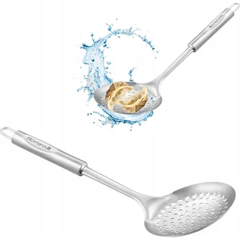 Naběračka Naběračka děrovaná Ambition Ivy 32 cm stříbrná