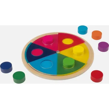 Dřevěná hračka Dřevěná Montessori skládačka Duha