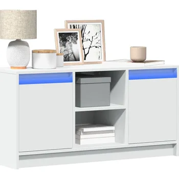 Televizní stolek TV skříňka s LED šedá sonoma 139,5x34x50 cm kompozitní dřevo