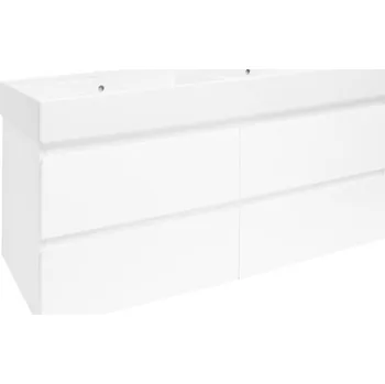 Koupelnový nábytek Koupelnová skříňka s umyvadlem SAT B-Way 119x50x45 cm bílá lesk BWAY2120WU2BI