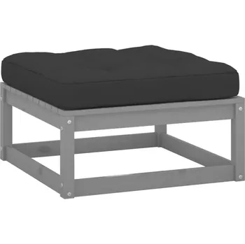 Zahradní pohovka Zahradní středová pohovka antracitové podušky šedá borovice