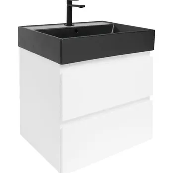 Koupelnový nábytek Koupelnová skříňka s umyvadlem SAT B-Way 59x50x45 cm bílá lesk BWAY260WU2B2B