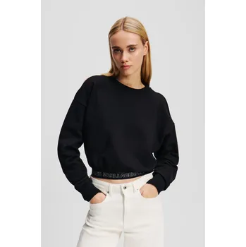 Dámská mikina MIKINA KARL LAGERFELD JEANS KLJ REG OPEN SHOULDER SWEAT BLACK
