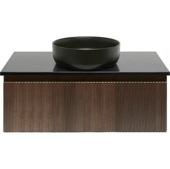 Koupelnová skříňka s žulovou deskou SAT Evolution 98x30x44,8 cm ořech mat SATEVO100NAZ