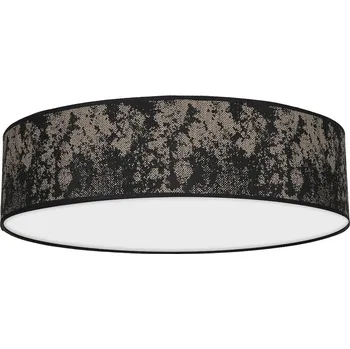 Stropní svítidlo Satino Round, 1x černé/zlaté textilní stínítko, (bílé plexisklo), (fi 50 cm)