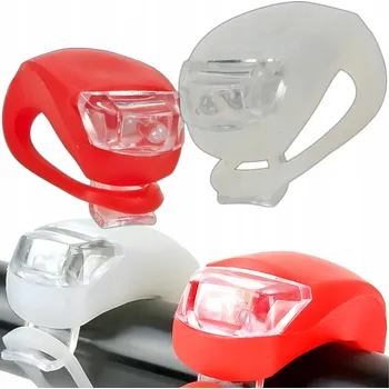 Cyklosvítilna SILIKONOVÉ SVĚTLO NA KOLO SADA PŘEDNÍ + ZADNÍ LED SVĚTLA NA KOLO