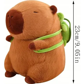 plyšák Plyšová Hračka kapybara s batohem pro želvy 25 cm