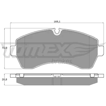 Brzdová destička Sada brzdových destiček, kotoučová brzda TOMEX Brakes 14-24