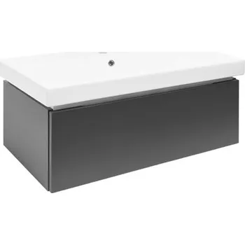 Nábytek Koupelnová skříňka s umyvadlem SAT Feel 100x30x46 cm antracit mat SATFEEL100ANTU1