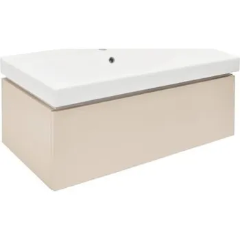 Koupelnový nábytek Koupelnová skříňka s umyvadlem SAT Feel 100x30x46 cm pískově béžová mat SATFEEL100BEU1
