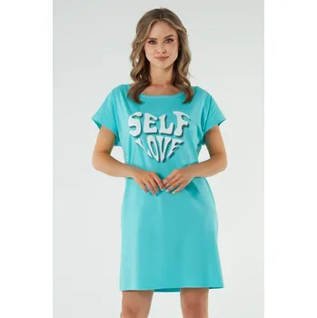 Dámská noční košile Italian Fashion Selfie cr. r. barva: tyrkysová XL