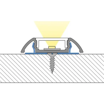 MCLED Přisazený hliníkový profil PX 1m včetně mléčného difuzoru, 2x koncovka, 2x příchytka