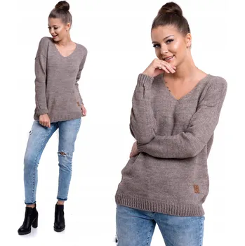 Dámský svetr Setin dámský svetr růžový, rovný střih, délka k bokům, univerzální velikost