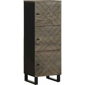 Příborník do zásuvky Skříň highboard černá 40x33x110 cm masivní mangovníkové dřevo