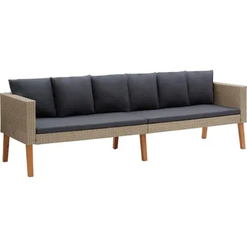 Zahradní sestava Zahradní křeslo s poduškami polyratan černé