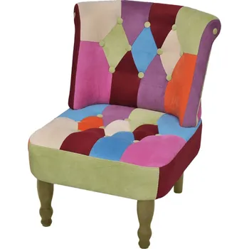Křeslo Francouzské křeslo 2 ks patchwork textil