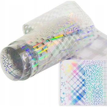 FÓLIE NA ZDOBENÍ NEHTŮ HOLO MARMOROVÝ VZOR 100CM MIX