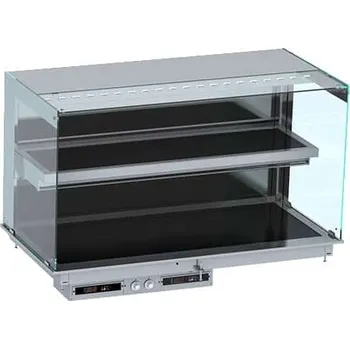 Vestavná teplá vitrína CS Keramic nástěnná 4/1 černá