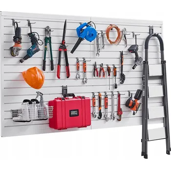 Obraz VEVOR Ścianka Narzędziowa 8Szt 122,5x245x2CM Ścienne Duża Nośność Biały