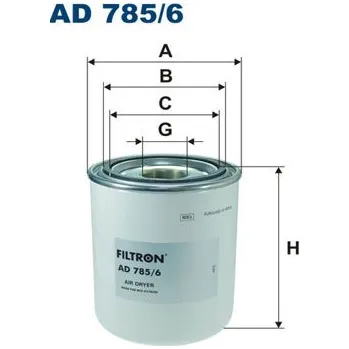 Vysoušecí patrona vzduchu, pneumatický systém, , 0004292497, 0004293995, 0004294895, 0004295495, 000429549528, 5000295422, A0004292497, A0004293995, A0004294895, A0004295495, FILTRON, AD 785/6