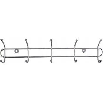 Věšák Nástěnný věšák s 5 háčky, nerezový KD-05