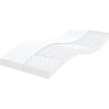 Matrace Pěnová matrace bílá 100 x 210 cm 7 zón tvrdost 20 ILD