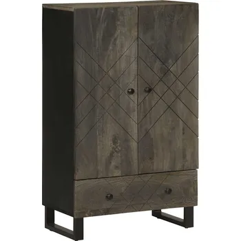 Příborník do zásuvky Skříň highboard černá 60x33x100 cm masivní mangovníkové dřevo