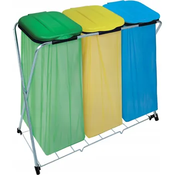 Odpadkový koš Stojan na třídění odpadu, rám na pytle 3x120l, zpevňující mřížka Artex
