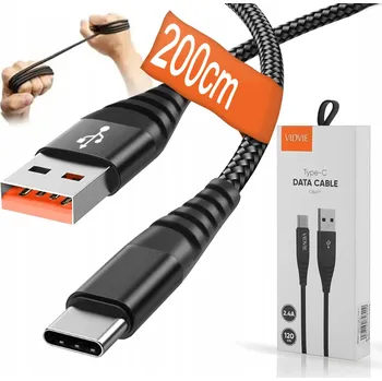 Datový kabel Kabel VIDVIE USB - USB typ C 2 m černý