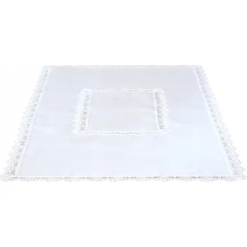 ubrus Elegantní ubrus s krajkou 2100 bílý 85x85 čtvercový