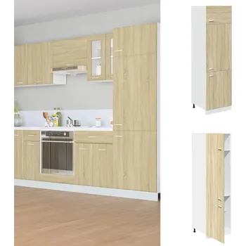 Kuchyňská skříňka Lednička "Lyon" dub sonoma 60 x 57 x 207 cm, dřevěné