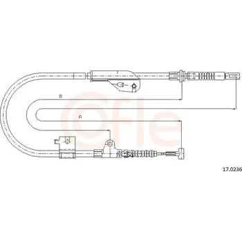 Brzdový systém Tažné lanko, parkovací brzda COFLE 17.0236