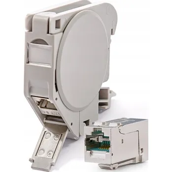 IP kamera Keline držák na DIN lištu Cat 6A, osazený s 1xKEJ-C6A-S-HD