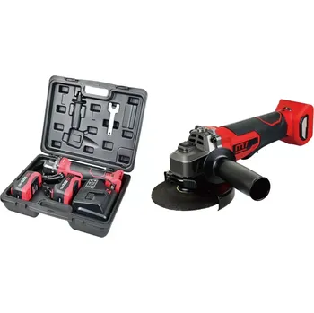 úhlová bruska Bezuhlíková aku úhlová bruska Mighty Seven M7 DG-501A - 2x aku 18V/5.0Ah, 125mm, M14, 2.2kg, kufr