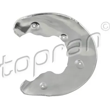 Brzdový kotouč Ochranný plech proti rozstřikování, brzdový kotouč TOPRAN 117 959