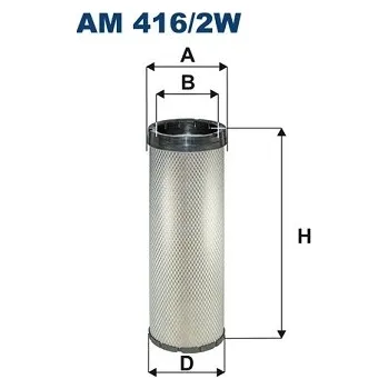 Vzduchový filtr Filtr - sekundární vzduch, , FILTRON, AM 416/2W