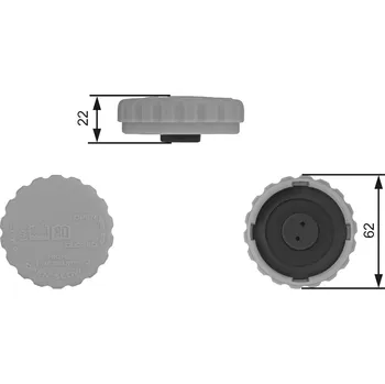 Palivová nádrž Uzavírací víčko, nádoba chladiva GATES RC235
