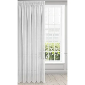 Záclona Dekorační dlouhá záclona s řasící páskou ELIDIA bílá 140x270 cm (cena za 1 kus) MyBestHome