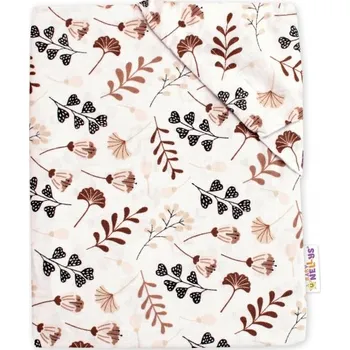 Prostěradlo Bavlněné prostěradlo, Louka, Baby Nellys, bíla/béžová, 140x70 cm, Rozměry 140x70