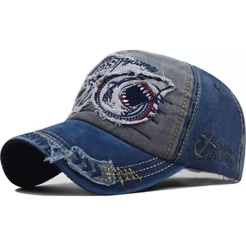 Kšiltovka Čepice s kšiltem Bavlněná Kšiltovka Sharks Modrá